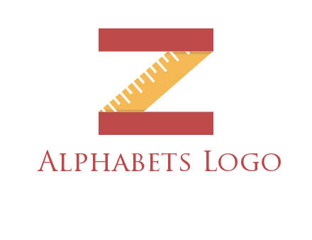 measure tape in letter Z logo