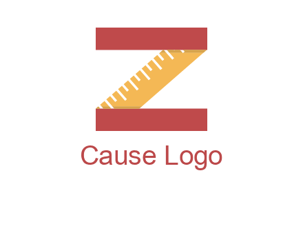 measure tape in letter Z logo