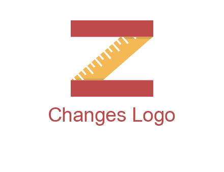 measure tape in letter Z logo