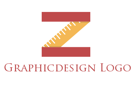 measure tape in letter Z logo