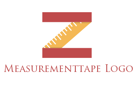 measure tape in letter Z logo