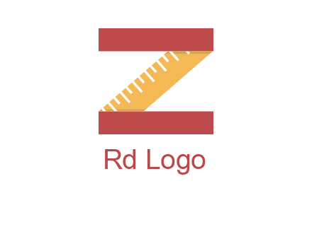 measure tape in letter Z logo