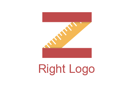 measure tape in letter Z logo