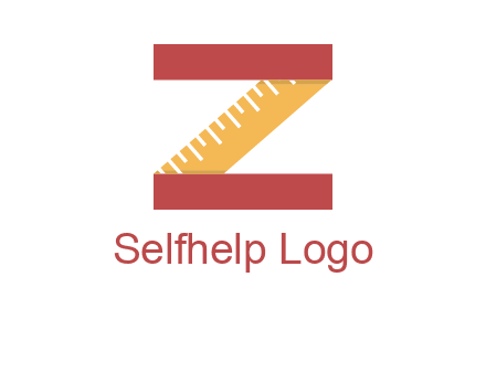 measure tape in letter Z logo