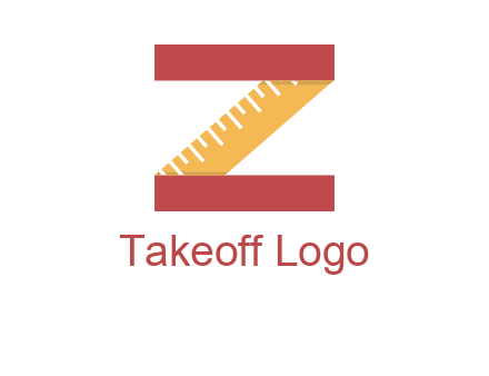 measure tape in letter Z logo