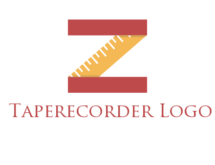 measure tape in letter Z logo