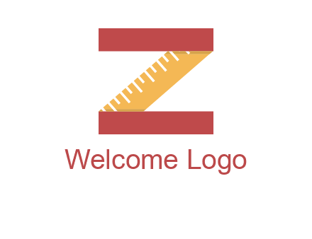 measure tape in letter Z logo