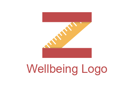 measure tape in letter Z logo
