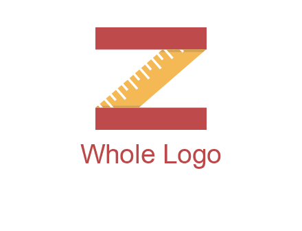 measure tape in letter Z logo