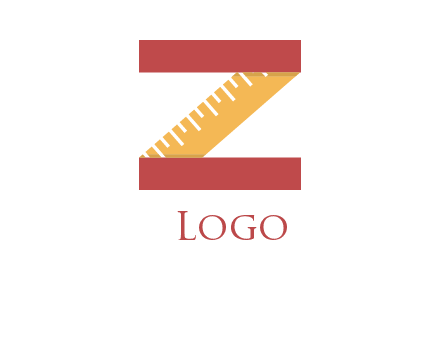 measure tape in letter Z logo