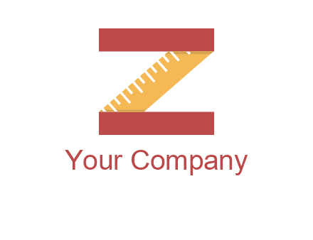 measure tape in letter Z logo