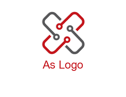 letter x circuit logo