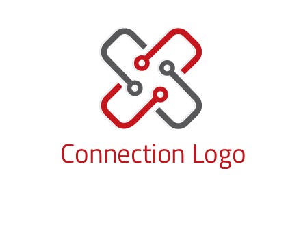 letter x circuit logo