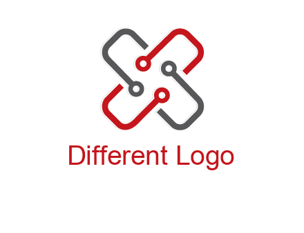 letter x circuit logo