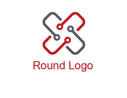letter x circuit logo