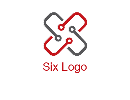 letter x circuit logo