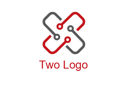 letter x circuit logo
