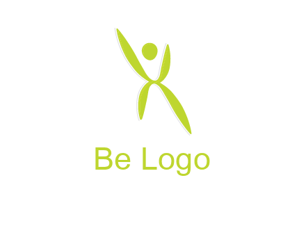 letter X with circle forming people icon