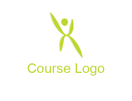 letter X with circle forming people icon