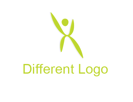letter X with circle forming people icon