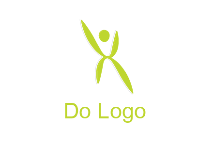 letter X with circle forming people icon