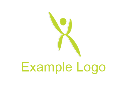 letter X with circle forming people icon