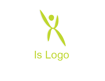 letter X with circle forming people icon