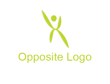 letter X with circle forming people icon