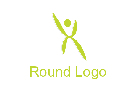letter X with circle forming people icon