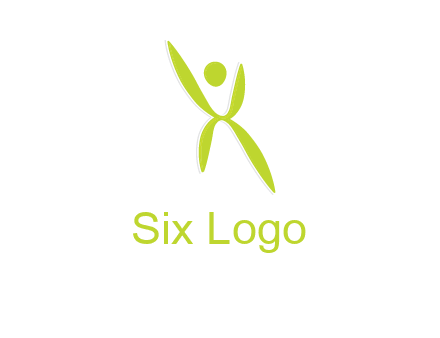 letter X with circle forming people icon