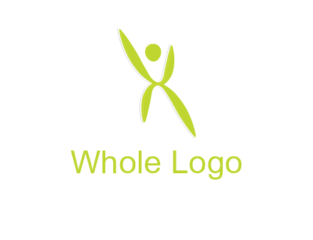 letter X with circle forming people icon
