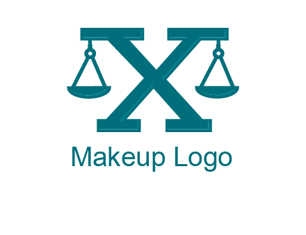 legal scale on letter X logo