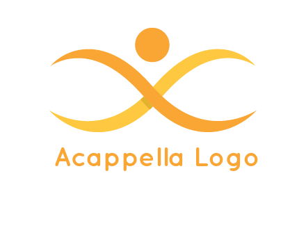 abstract letter X person logo