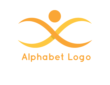 abstract letter X person logo