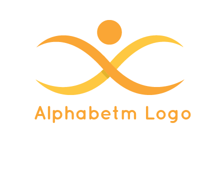 abstract letter X person logo