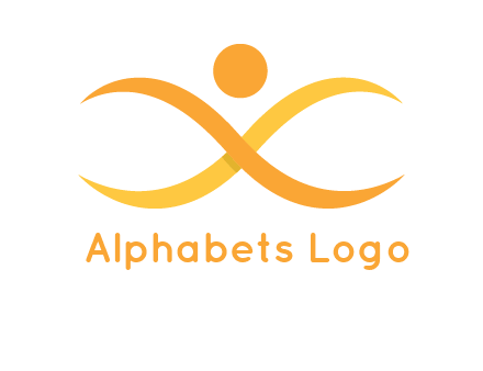 abstract letter X person logo