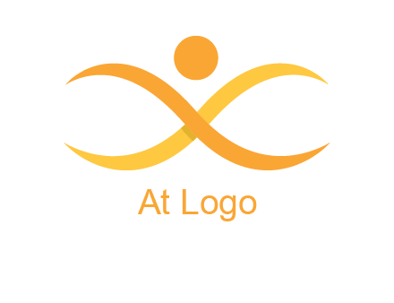 abstract letter X person logo