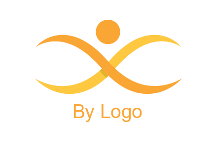abstract letter X person logo