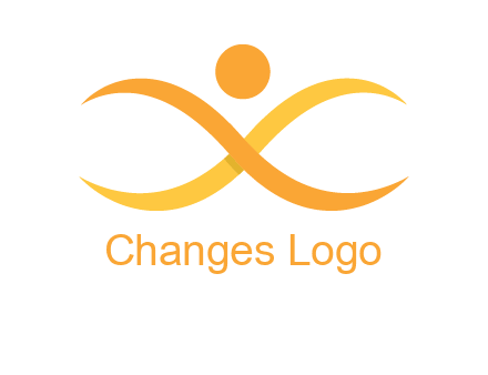 abstract letter X person logo