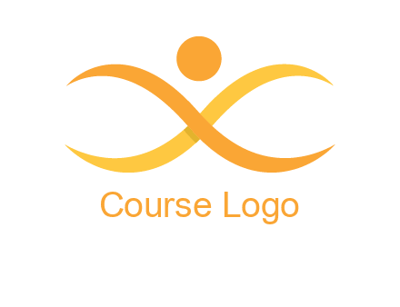 abstract letter X person logo
