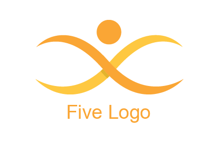 abstract letter X person logo