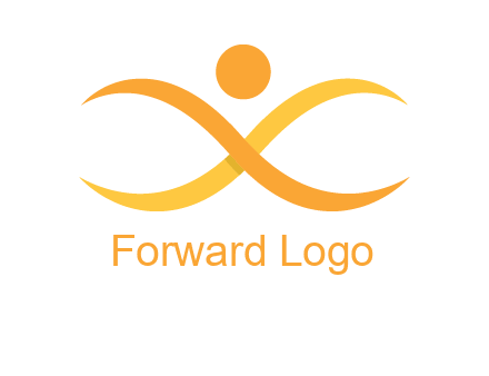 abstract letter X person logo