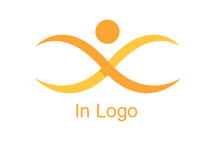 abstract letter X person logo