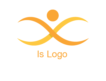 abstract letter X person logo