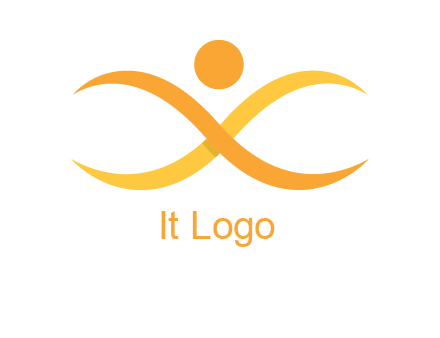 abstract letter X person logo