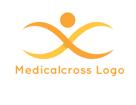 abstract letter X person logo
