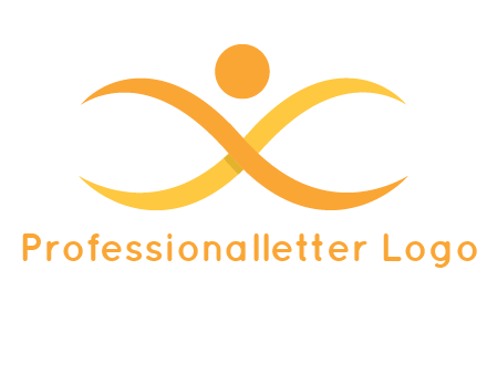 abstract letter X person logo