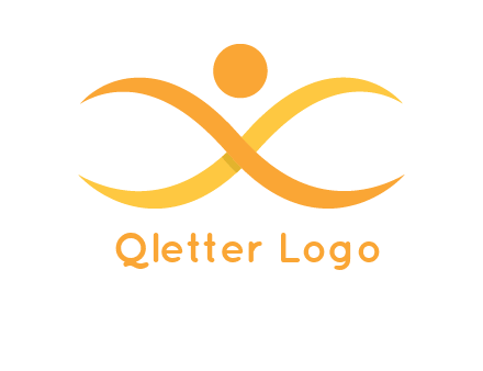 abstract letter X person logo