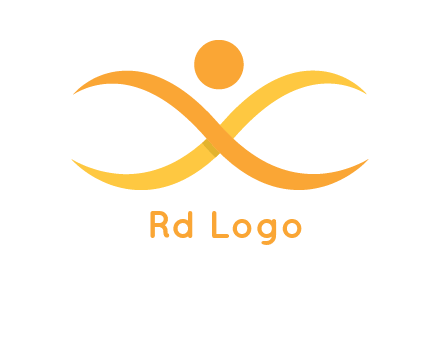 abstract letter X person logo