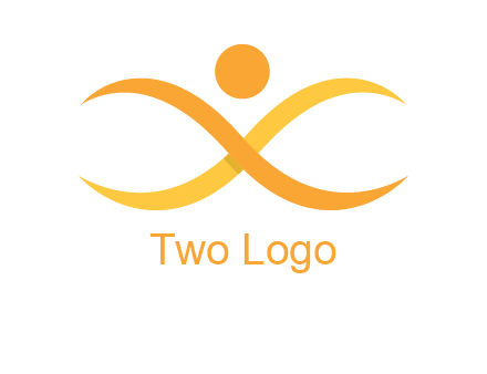 abstract letter X person logo